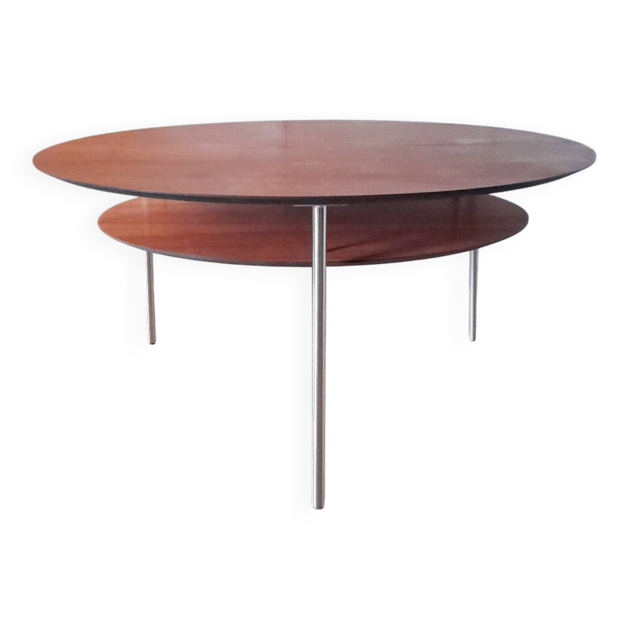Beautiful Danish oval tripod coffee table