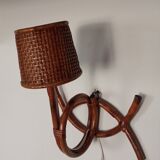 Vintage bamboo wall lamp