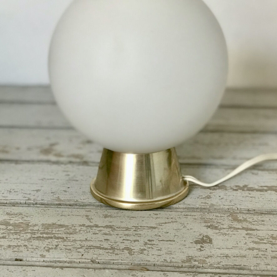 Opal globe table lamp