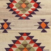 3x10 Kilim Purple Cream Vintage Runner Rug 91x314Cm