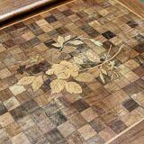 Set of 3 nesting tables in inlaid wood