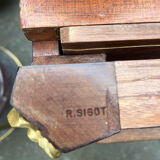 Men's dressing table inlaid and bronze stamped R Sigot, conversion furniture