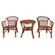 Mid Century Modern Bamboo Chairs and Table Set, Italy 1960s