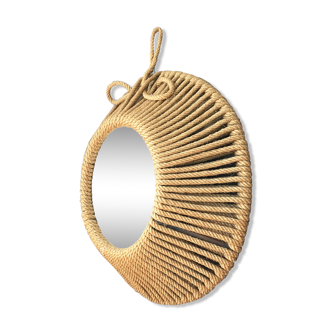 Mirror in rope early 195 - 48x48cm
