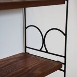 Large "string" shelf, Sweden, metal and wood