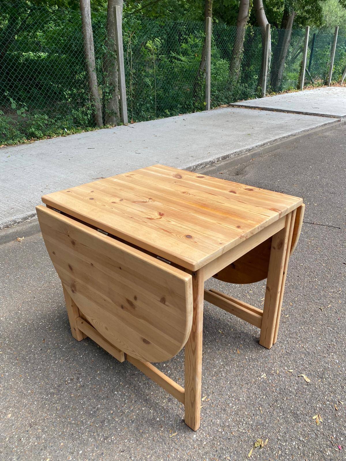 Extendable dining table with leaves renovated by Karin Mobring for Ikea 1970