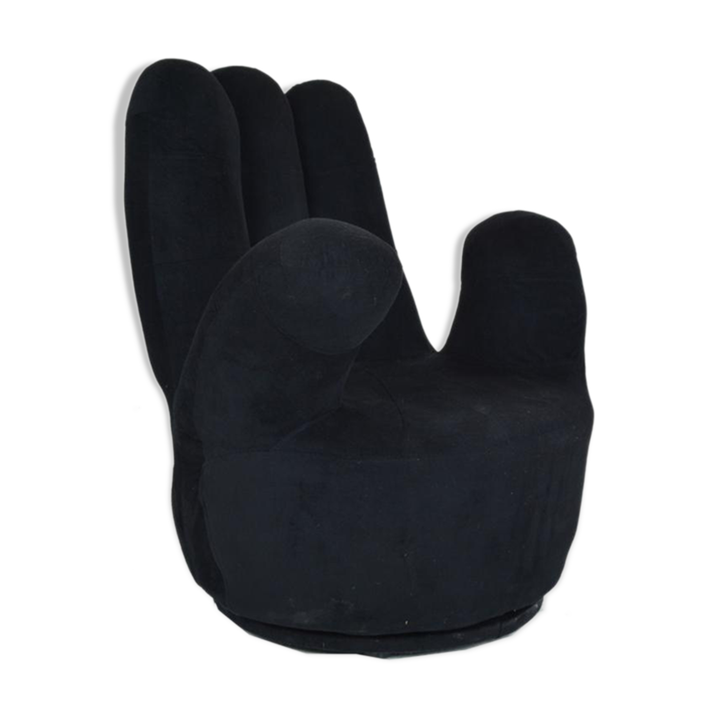 Fauteuil pivotant forme main datant des années 70