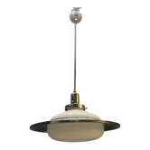 Space Age Chrome Pendant Lamp attributed to Gino Sarfatti, 1950s