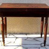 Antique Louis XVI solid mahogany game table, good condition, portfolio model