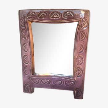 Mirror ceramic Vallauris 1960 - 15x20cm