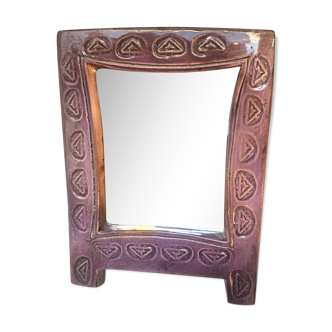 Mirror ceramic Vallauris 1960 - 15x20cm