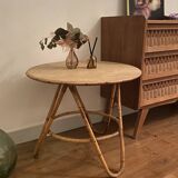 Small round rattan table