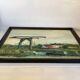 Canal landscape painting oil on panel signed