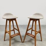 4 tabourets de bar danois vintage