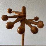 70s pine coat rack