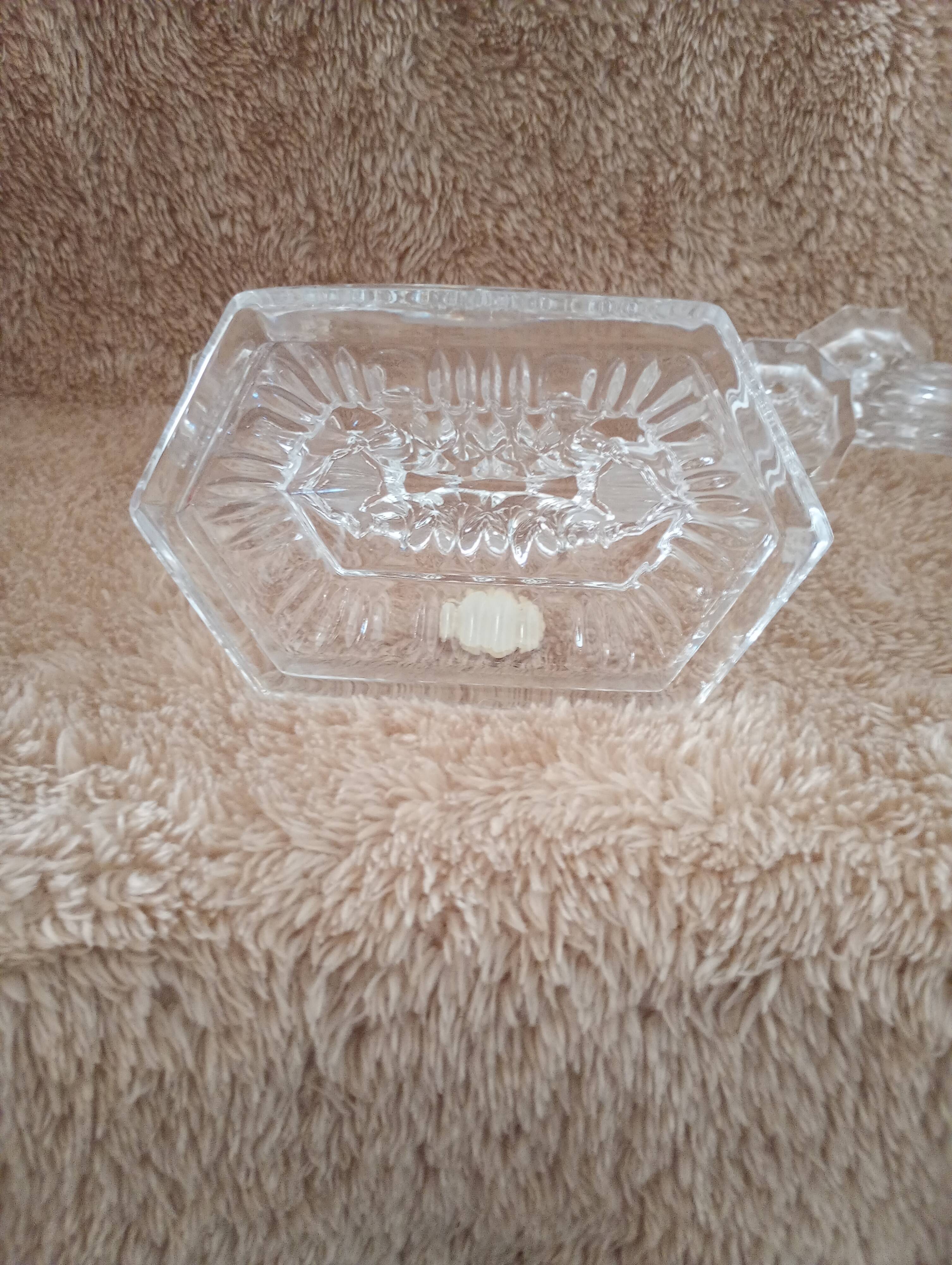 Crystal chandelier stamped E. Buder