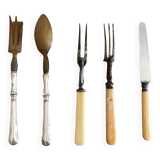 Couverts de service en métal argenté