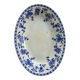 Large oval antique plate, blue and white Dresden porcelain.