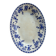 Large oval antique plate, blue and white Dresden porcelain.