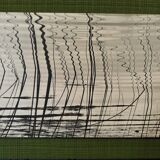 1960 modernist photo mounted on a wooden panel