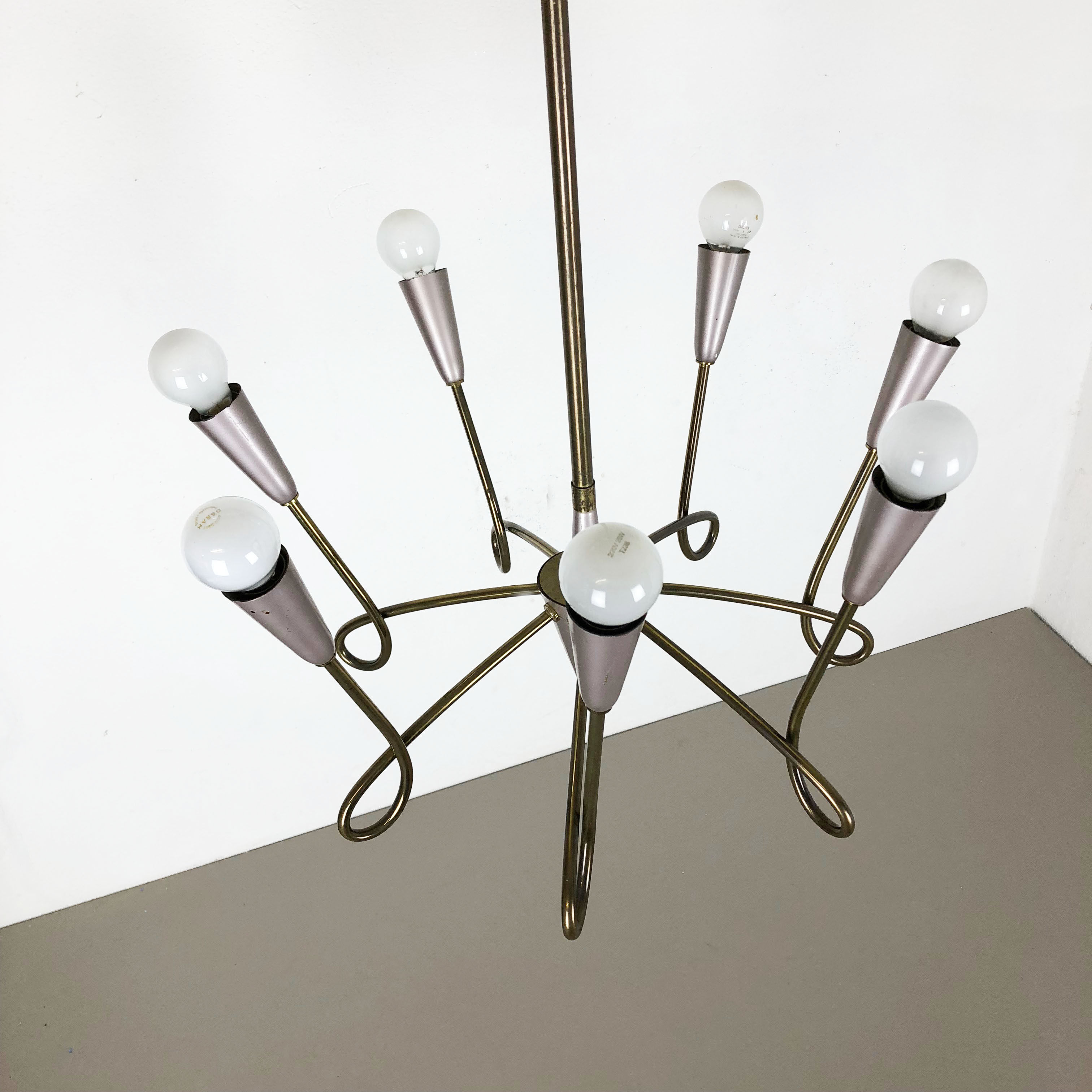 Hanging chandelier, italy 1950