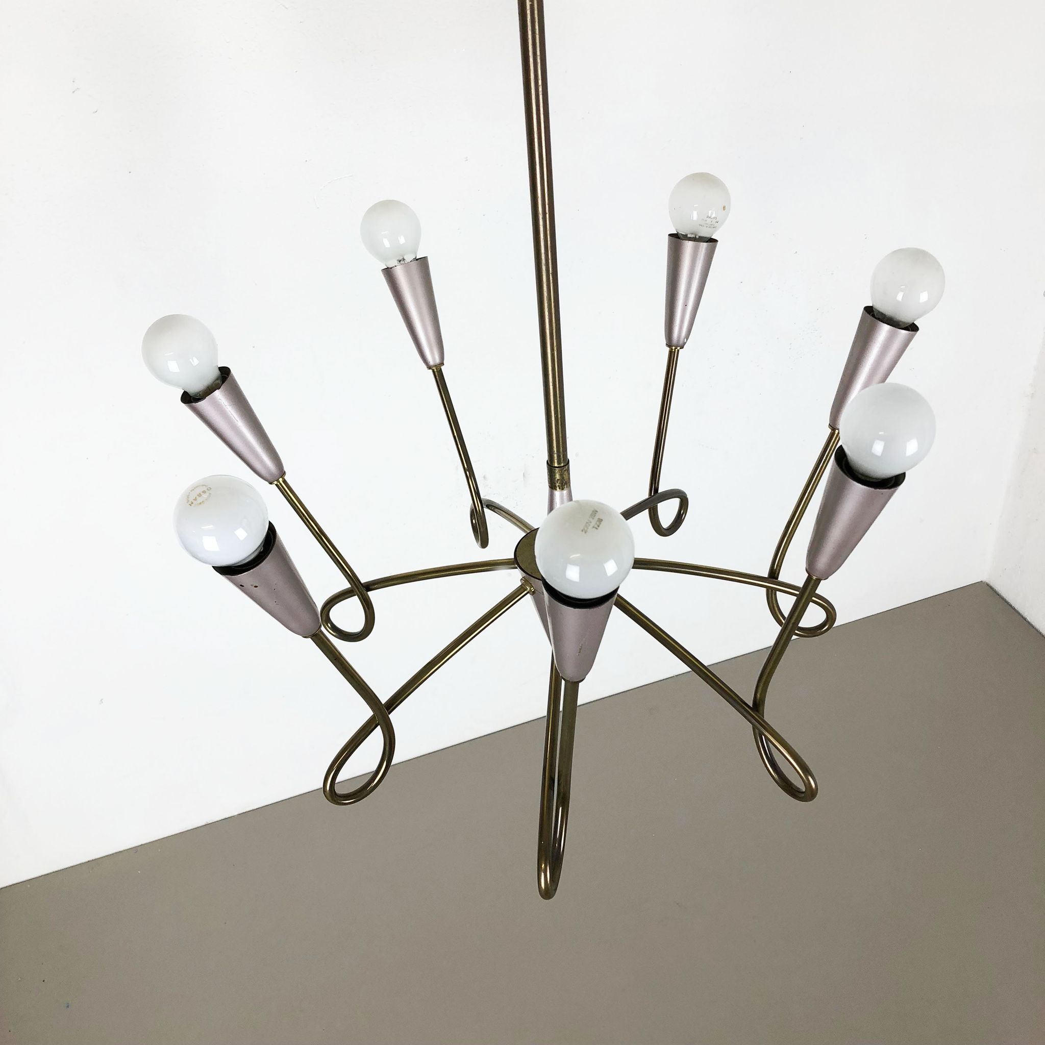 Hanging chandelier, italy 1950