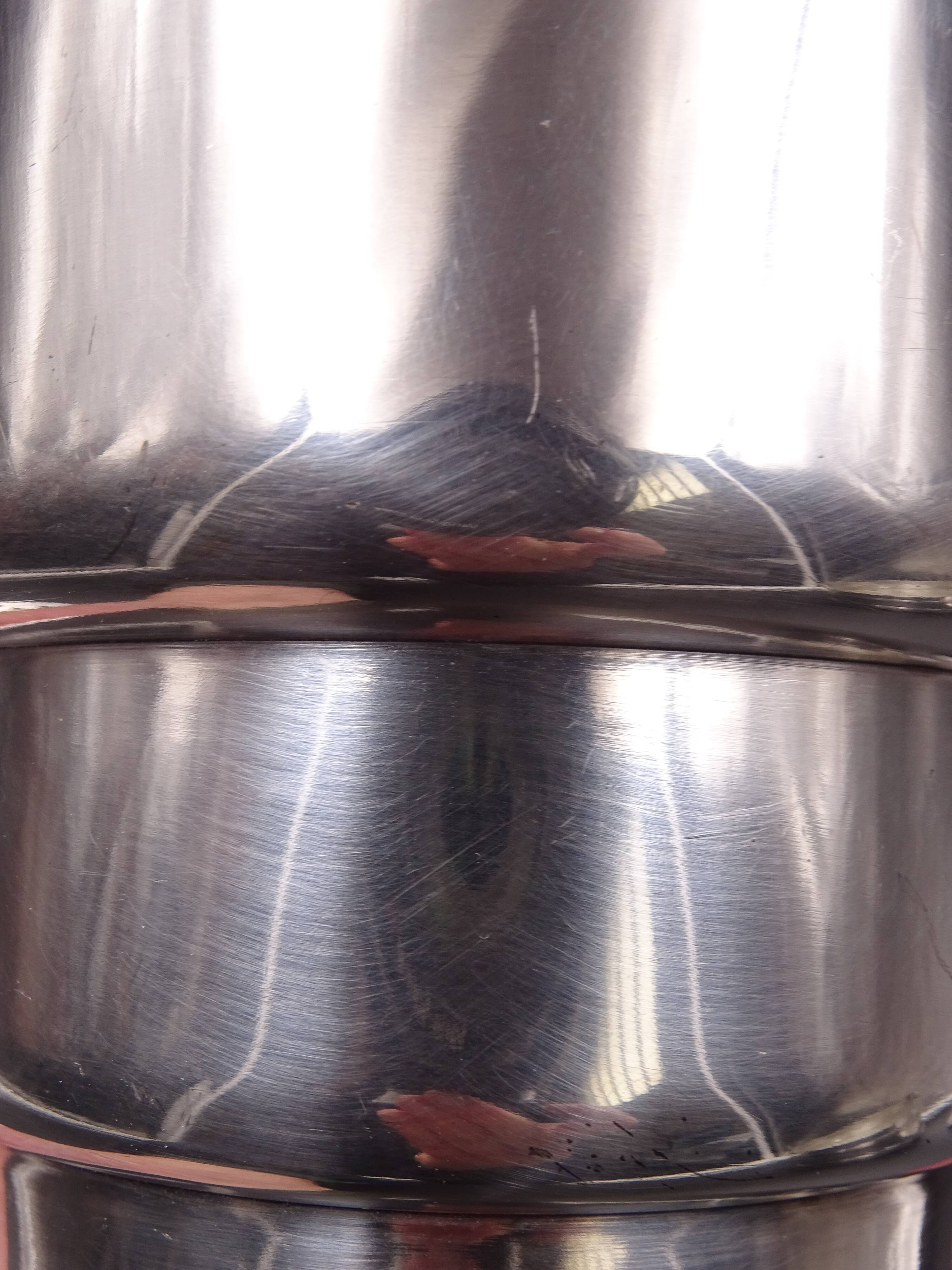 Silver metal ice bucket circa 1950