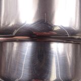 Silver metal ice bucket circa 1950