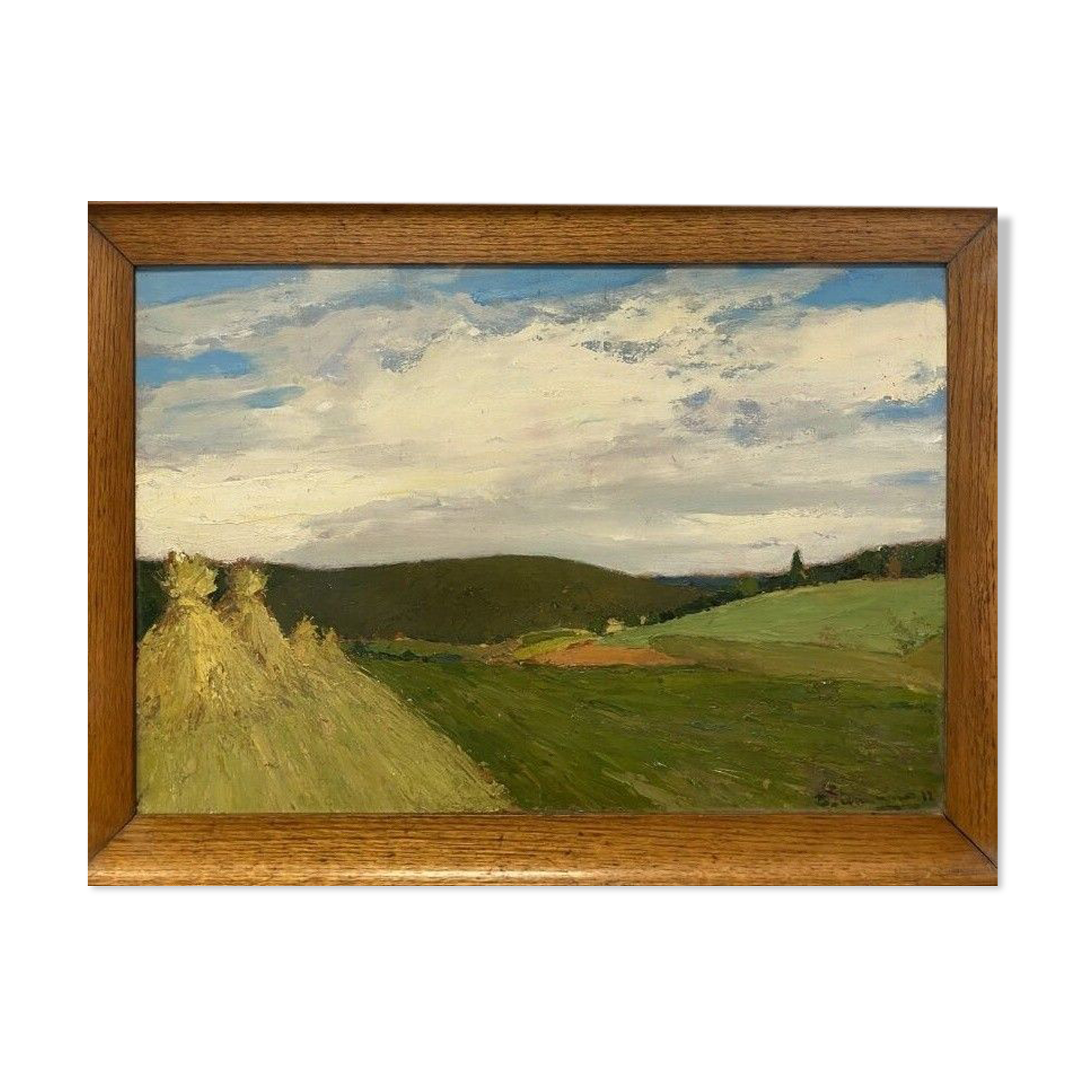 Signed oil-landscape