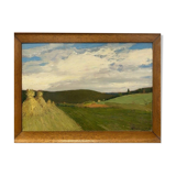 Signed oil-landscape