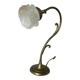 Art Nouveau lamp in brass and frosted glass