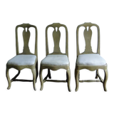 3 baroque Swedish chairs