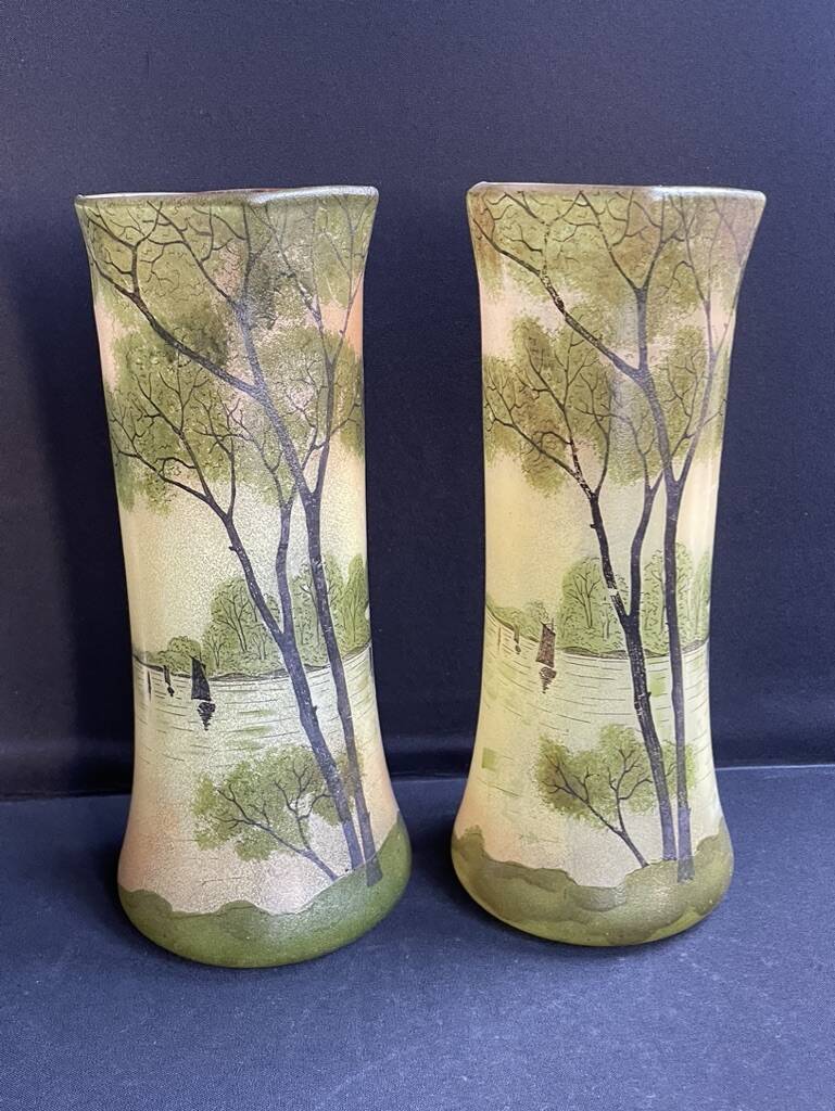 Pair of FT Legras Toul vases – 19th century
