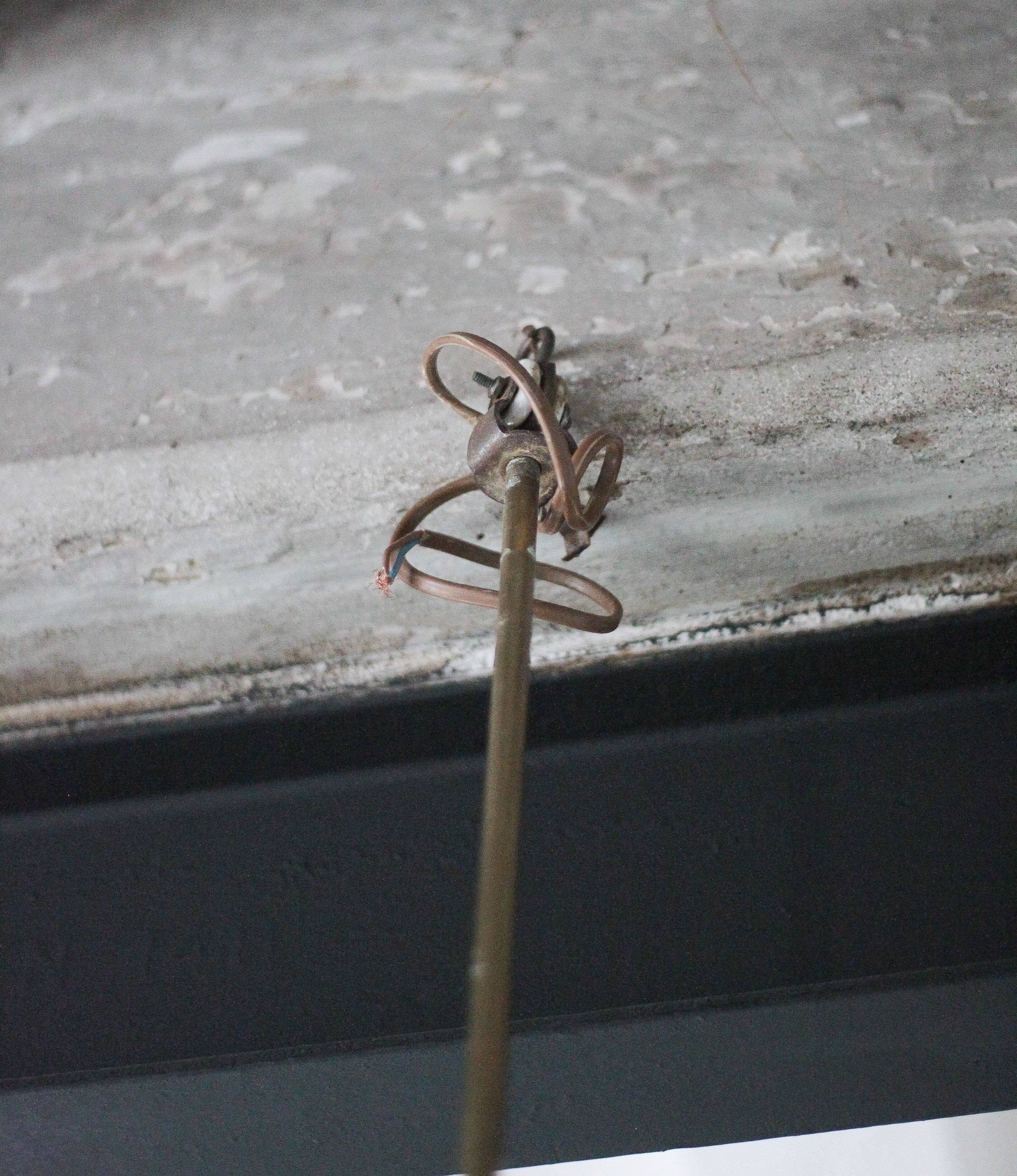 Vintage lacquered metal pendant from the 1950s, Herman Busquet for Hala.