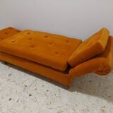 Sofa, daybed art deco, orange velvet