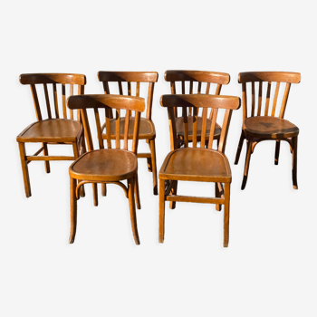 6 chaise de bistro vintage industrielle