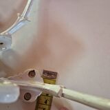 lot de 2 pateres en fonte vintage blanche, petits eclats de peinture année