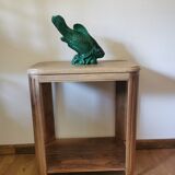 Solid walnut art deco pedestal table