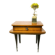 Vintage varnished wood bedside table