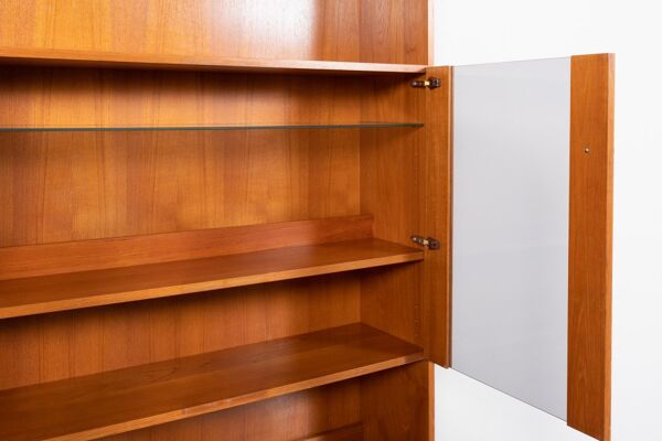 Two-piece wardrobe made of Danish teak veneer from the 1970s