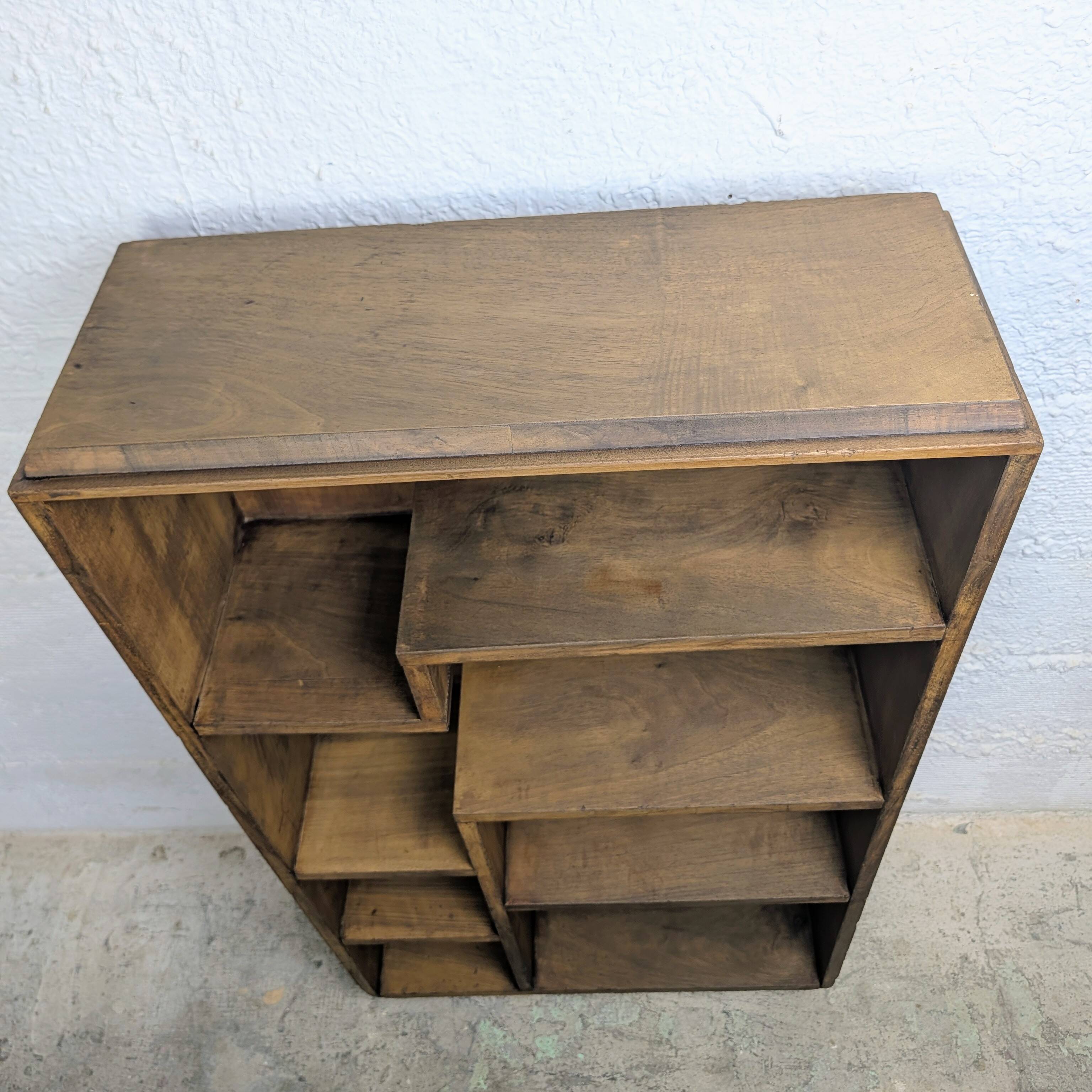 Asymmetrical Art Deco bookshelf