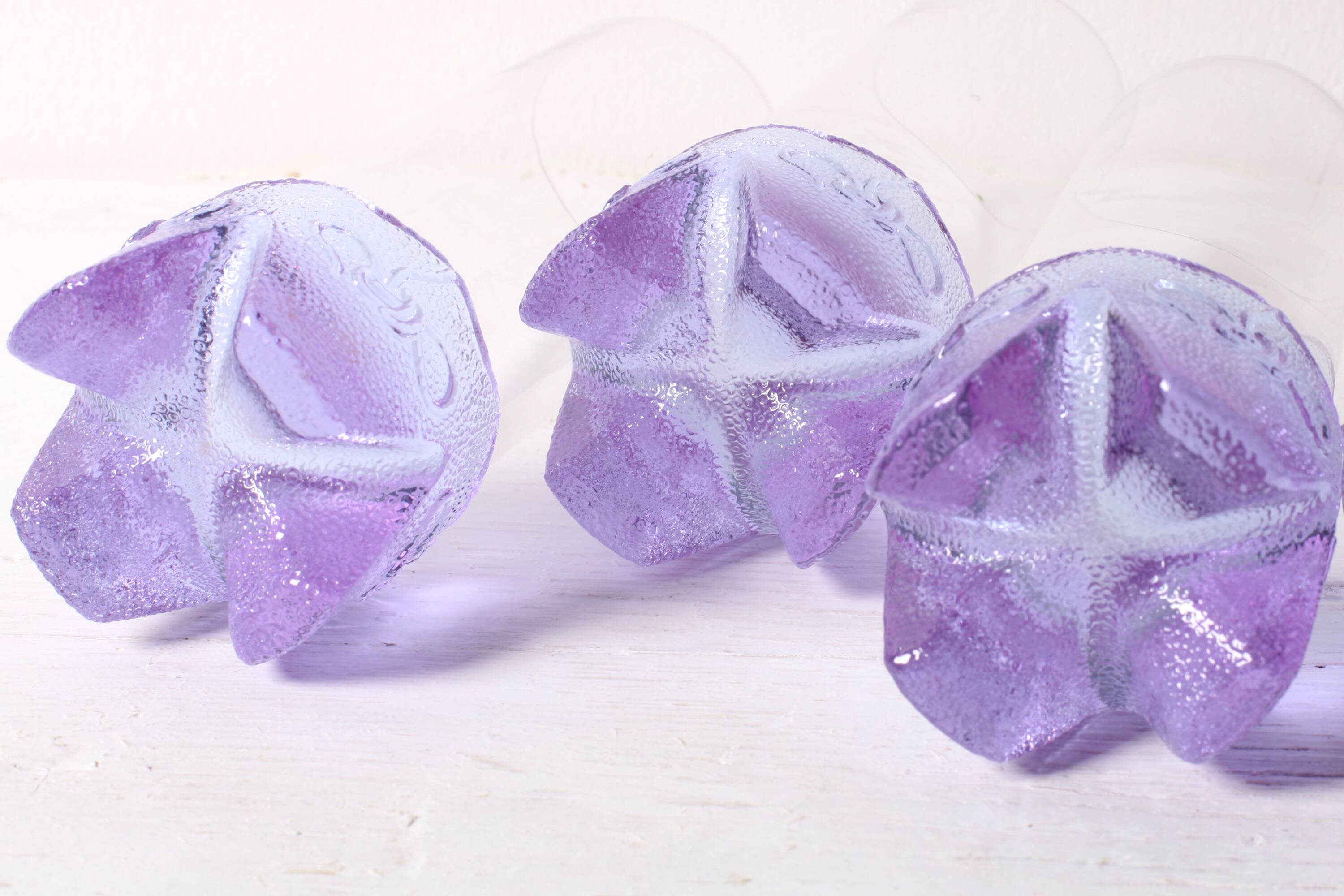 Set of 5 Vintage Lilac Tumblers / LACS Kristallglas / Italy / 1970s