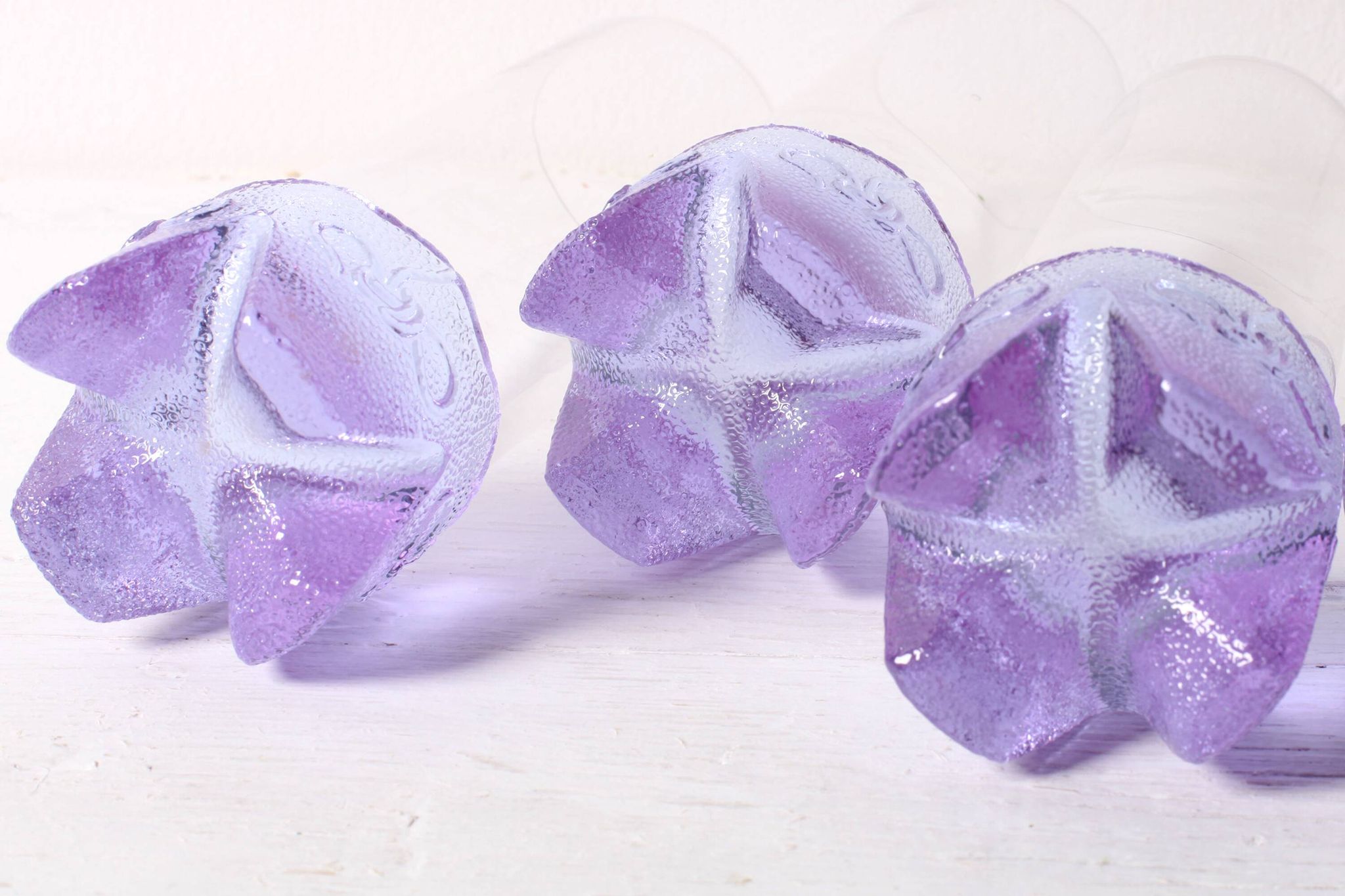 Set of 5 Vintage Lilac Tumblers / LACS Kristallglas / Italy / 1970s