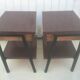 Pair of metal bedside table / formica