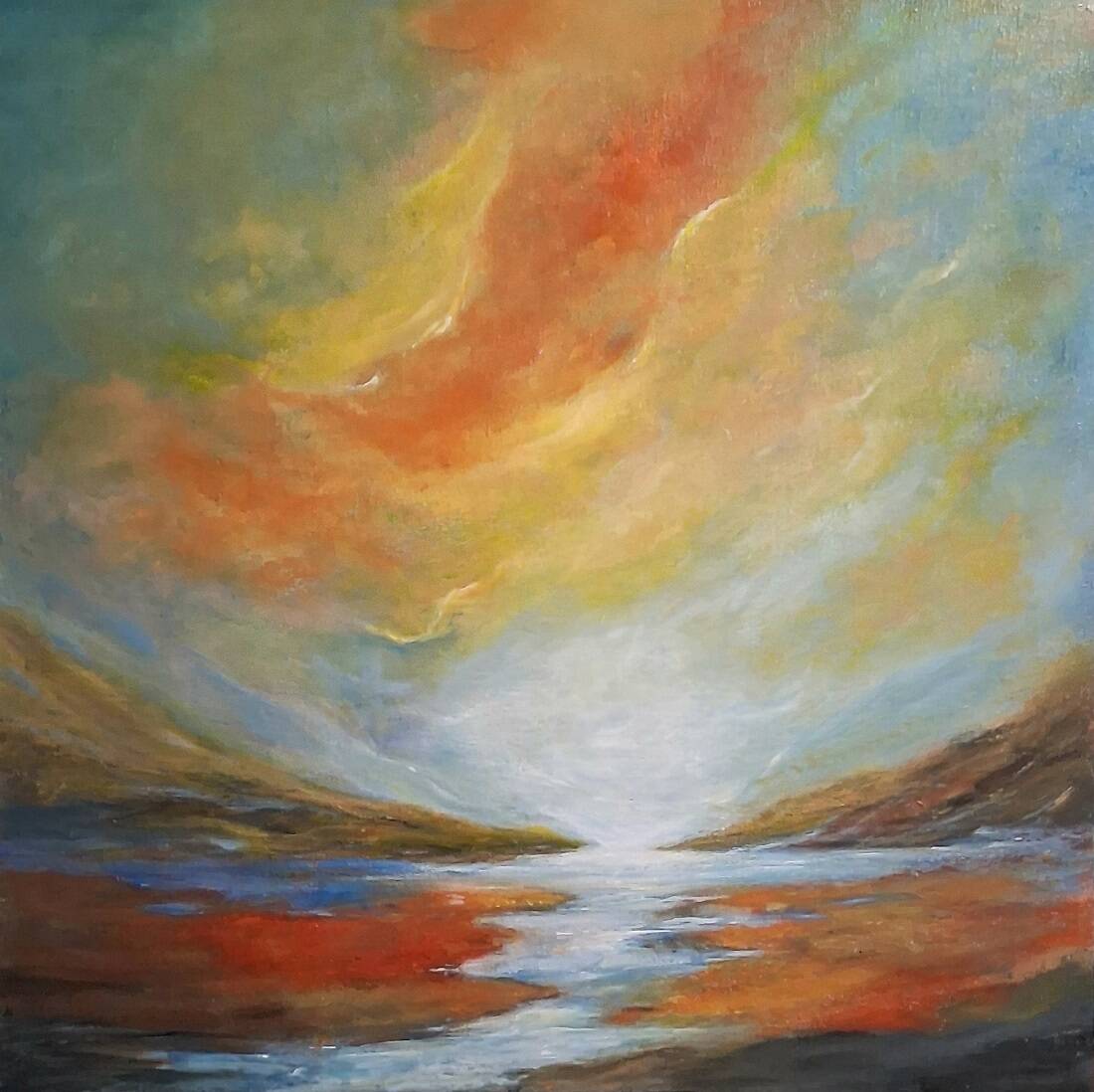 "The Breath of the Distant" original painting signed with its certificate.