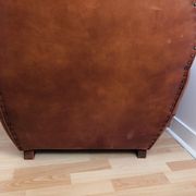 Tawny vintage leather club chair