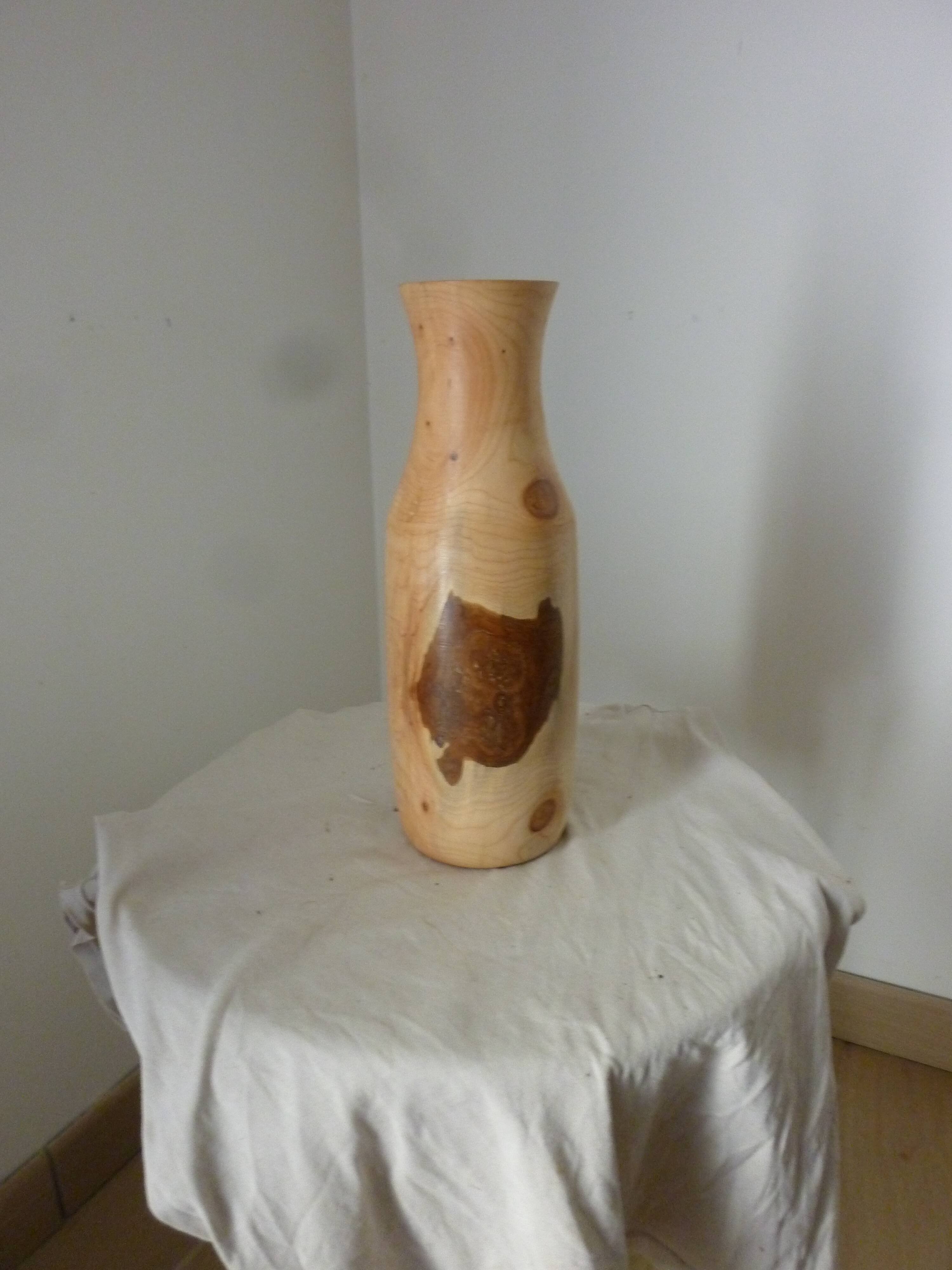wooden vase
