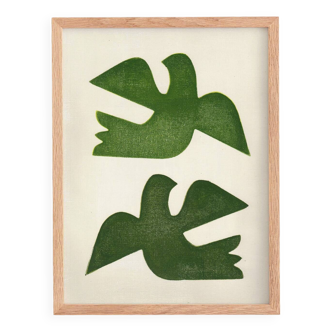 Painting - 30x40cm - Birds - signed eawy