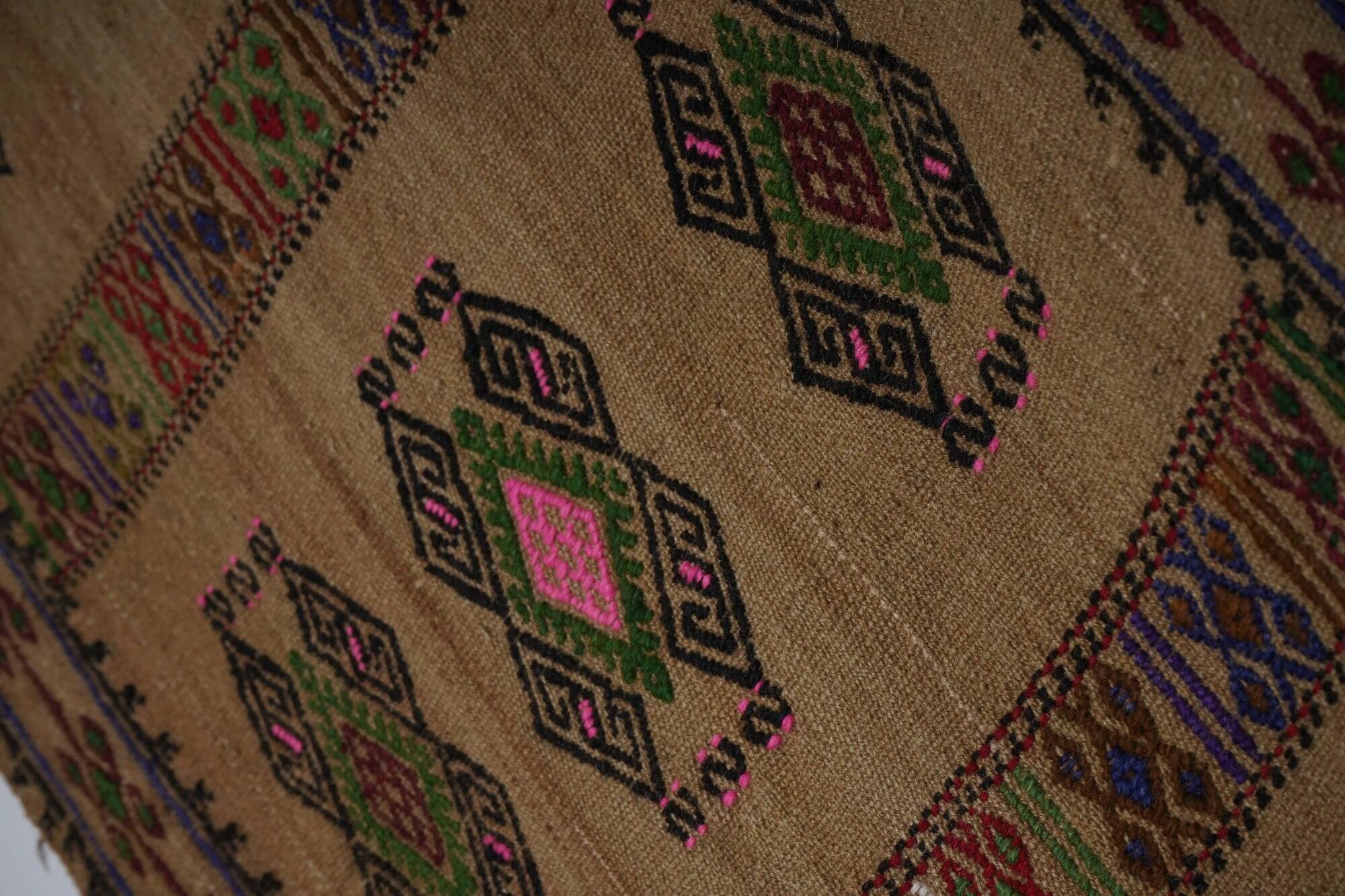Vintage Turkish hallway rug 58x652 cm