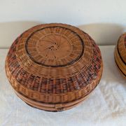Set of three nesting bamboo boxes – China – 1980s